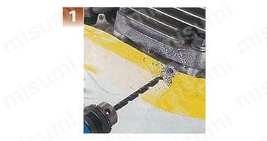 エンジンパーツのねじ山修理に使用する場合1