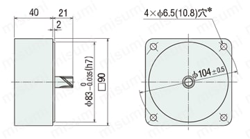 5GU10XK | 中間ギヤヘッド（平行軸） | オリエンタルモーター | MISUMI 