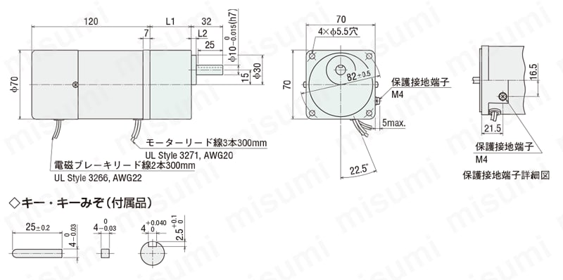 電磁ブレーキ付モーター ワールドKシリーズ