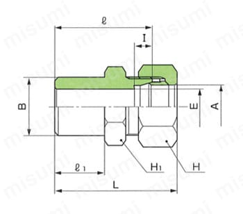 炭素鋼用 溶接ハーフユニオン NW 外形図