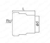 銅管継手 給湯用銅管継手 銅管内ネジアダプタ 外形図