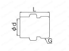 銅管継手 給湯用銅管継手 フレキ用銅管外ネジアダプタ 外形図