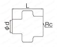 給湯用銅管継手 FCユニオン 外形図01