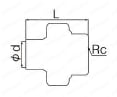 給湯用銅管継手 BCユニオン 外形図01