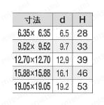 銅管継手 フレアー式銅管用継手（冷媒対応品） フレアー式エルボ 規格表