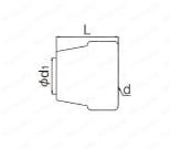 銅管継手 フレアー式銅管用継手 フレアー式ナット 外形図