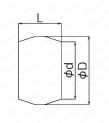 銅管継手 ソロバン玉リング式銅管用継手 ソロバン玉リング 外形図