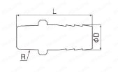 継手 竹の子 M240B 外形図