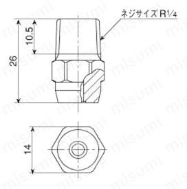 標準直進ノズル CCPシリーズ 外形図
