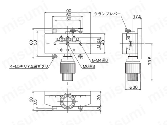 LS-412 | DT X軸ステージ（手動ステージ） | 中央精機 | MISUMI(ミスミ)