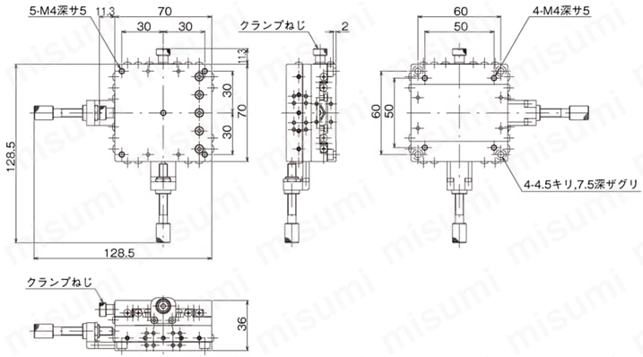 LD-6042-S1-2 | ハイグレードXYステージ（手動ステージ） | 中央精機