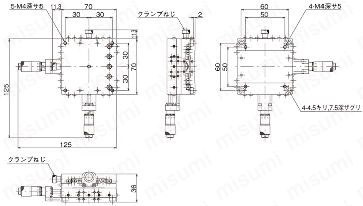 LD-5042-S1-2 | ハイグレードXYステージ（手動ステージ） | 中央精機