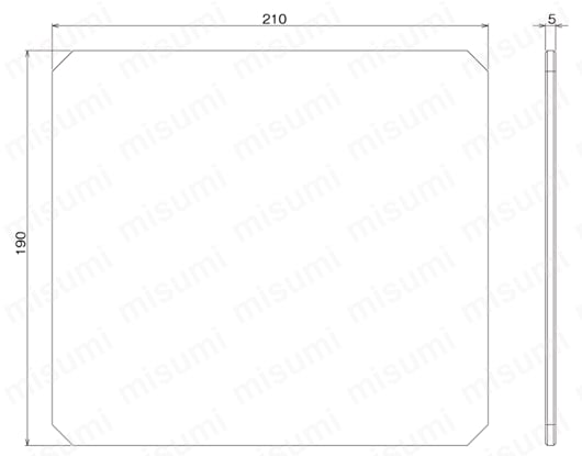 ガラスプレート（MSS-A/MSS-B/MSS-Cシリーズ共通） 外形図4