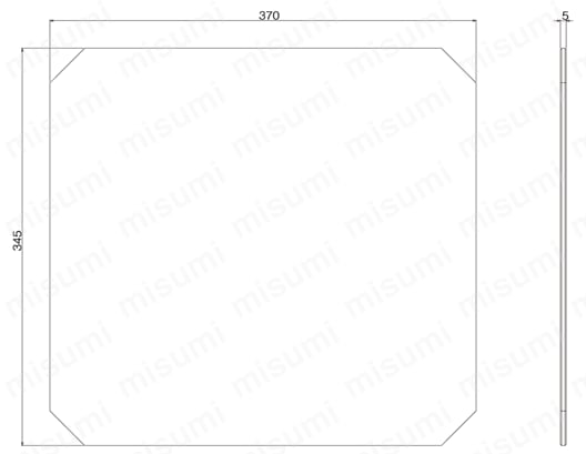 ガラスプレート（MSS-A/MSS-B/MSS-Cシリーズ共通） 外形図6