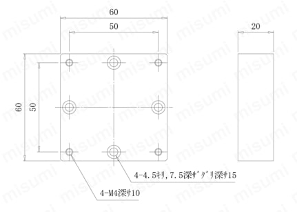 高さ調整スペーサ 外形図6