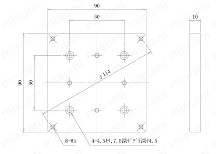 高さ調整スペーサ 外形図10