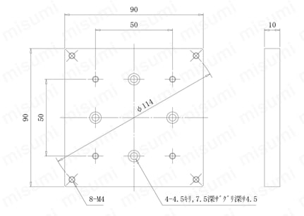 高さ調整スペーサ 外形図11