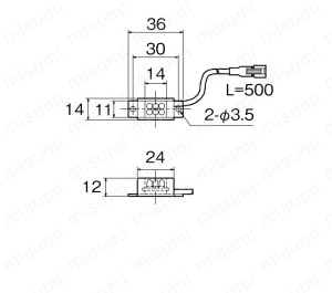 ダイレクトバー照明 OPDBシリーズ Alt:外形図01