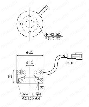 ダイレクトリング照明 OPDRシリーズ Alt:外形図01