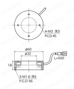 フラットダイレクトリング照明 OPDR-Fシリーズ OPDR-F60-32_外形図