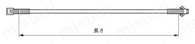 ケーブル OPシリーズ 延長ケーブル OP-CB1-_/OP-CBCH1-_外形図