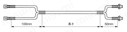 ケーブル OPシリーズ 延長ケーブル OP-CB2-_外形図
