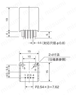 HPS-20-AP | 汎用直流電流センサ・一次巻線付 プリント板取付用/±15V