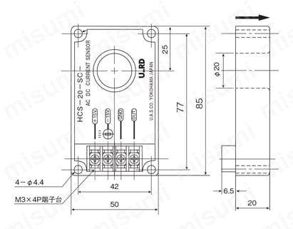 HCS-20-SC-A-5 | サーボ式直流電流センサ ゼロ磁束方式の広