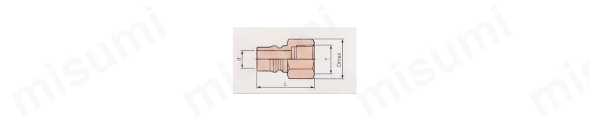 PF型（オネジ接続用）寸法図