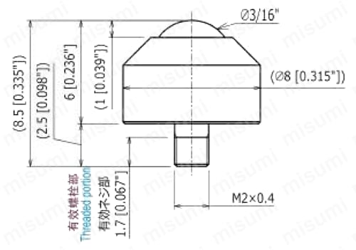 ボールベアー IS-SNM型（スチール） 外形図1