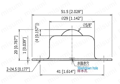 ボールベアー IM-SJ型(本体材質 ステンレス) 外形図