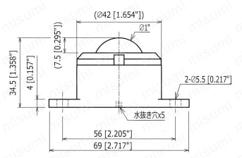 ボールベアー IP-25型 外形図