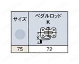 ステンレス製キャスター 固定 （回転ストッパー付） KABZtype サイズ75mm 関連画像2
