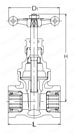 コアタイトバルブ J10K型 埋設用鉛フリー青銅ゲートバルブ（ステム非上昇式）（JV5） 外形図