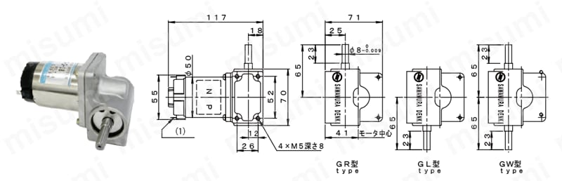 DCモータ SS32Gシリーズ 澤村電気工業 MISUMI(ミスミ)