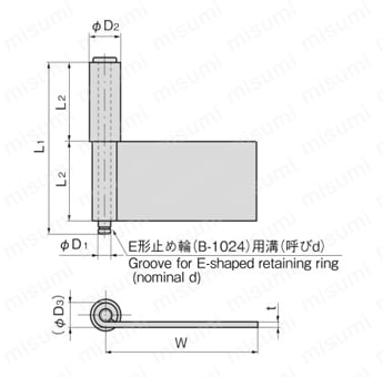 B-527-A-1(BA-50-1) | 2管型加工蝶番 B-527-A | タキゲン製造