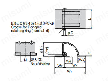 B-1008-2・B-1008-3・B-1008-4の寸法図