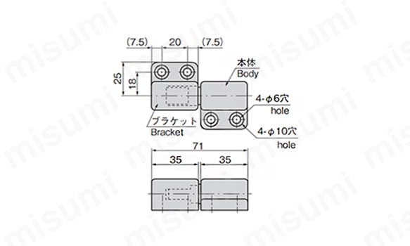 BP-879-2H-B-Lの寸法図