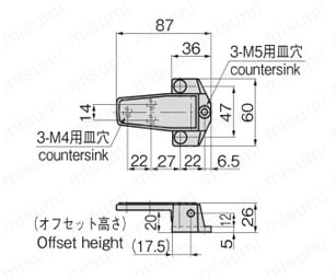 リーフヒンジ FB-732 外形図2