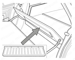 押出蝶番 B-218 使用例2