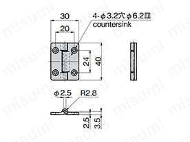 BP-151-1の寸法図