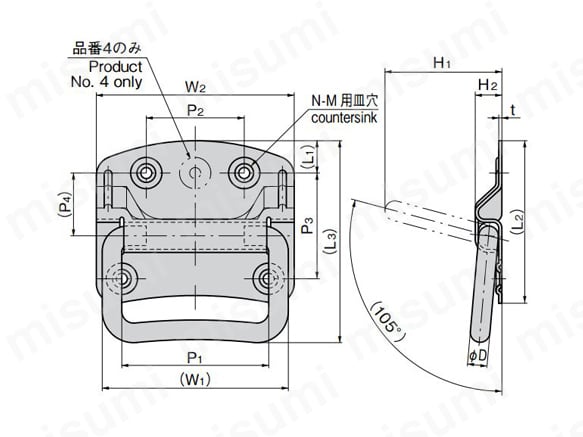 A-1006SUSの寸法図