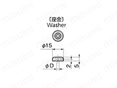 座金の寸法図