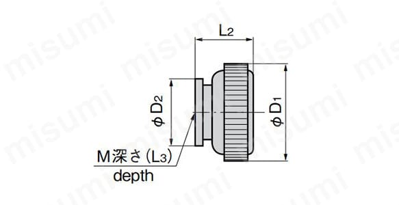 ステンレス小型ローレットつまみ A-1040:関連画像