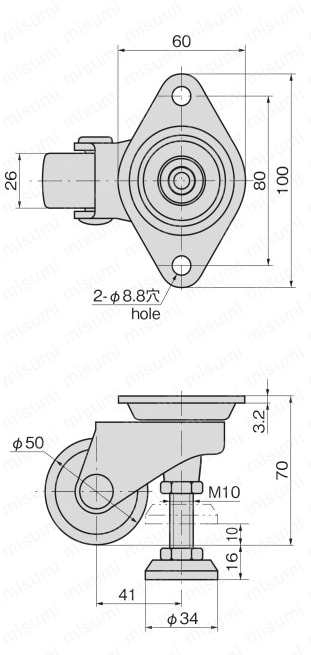 キャリマウントS K-91 外形図01