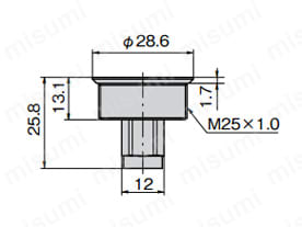 CP-536-1 ソケット部寸法図（mm）