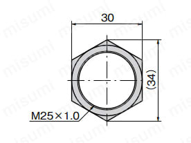 CP-536-1 ナット部寸法図（mm）