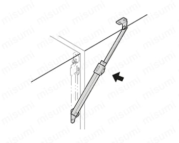 ステンレスデッドロックステー B-1467 使用例1