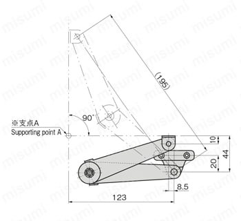 ステンレスピボットステー B-1472-1 使用例1