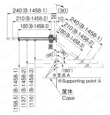 ステンレス前蓋用ステー B-1458 製品仕様